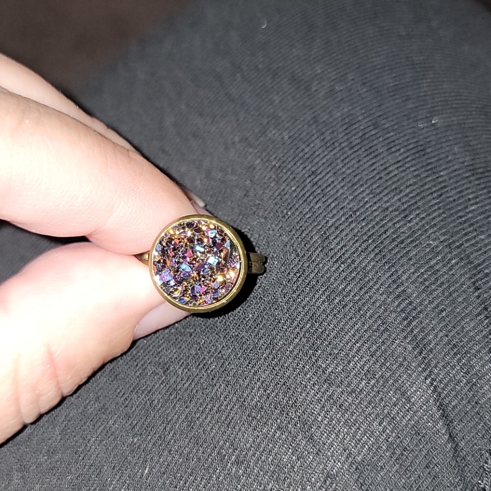 Adjustable Druzy Ring